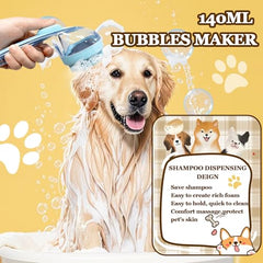2PCS Pet Bath Brush, Dog Shampoo Brush Bubble Maker