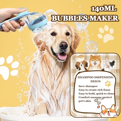 2PCS Pet Bath Brush, Dog Shampoo Brush Bubble Maker