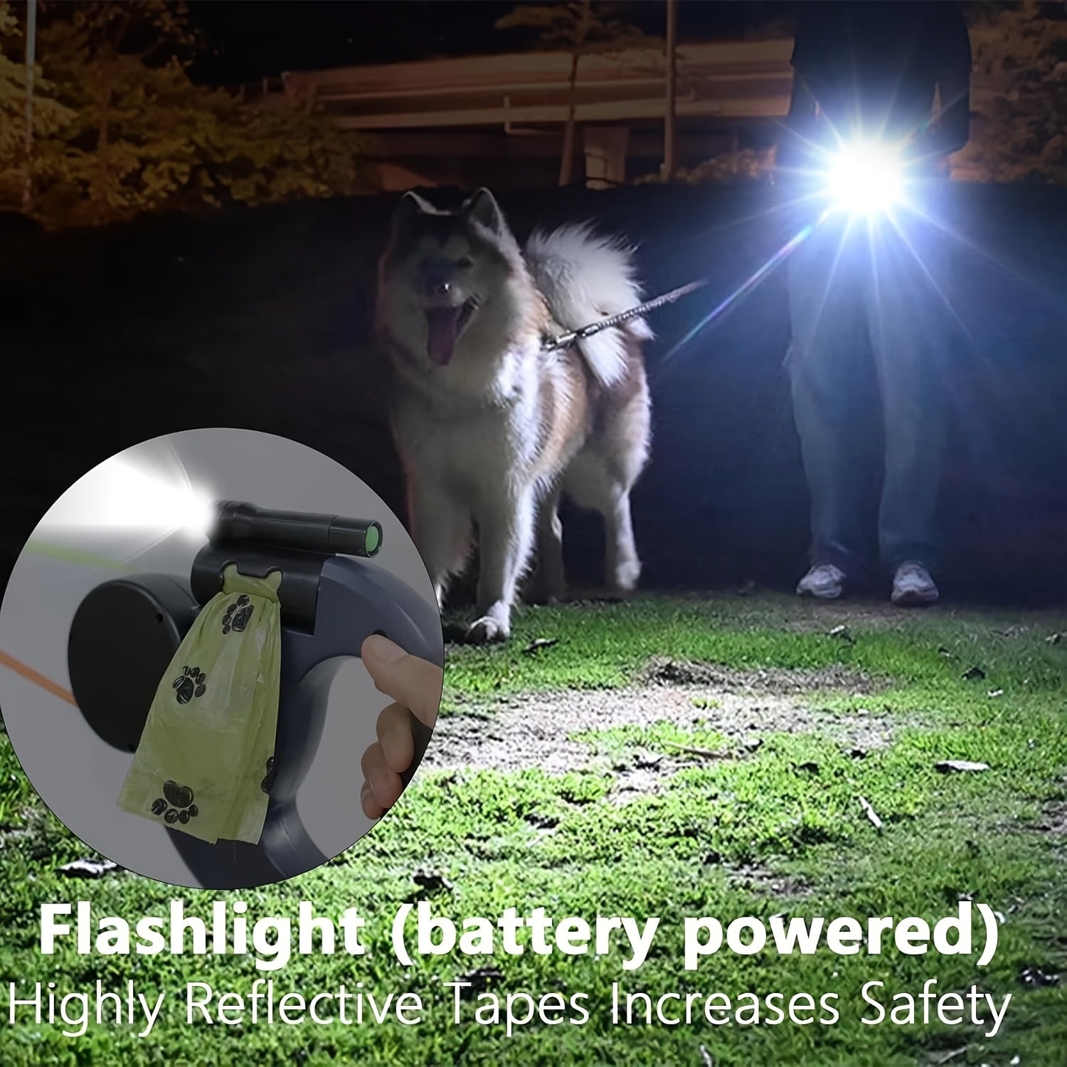 2-in-1 Retractable Dog Leash