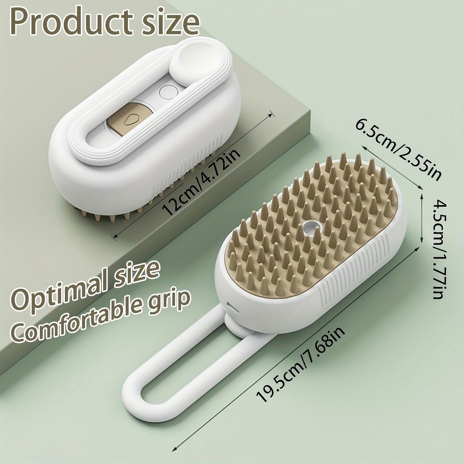 3-in-1 Self-Cleaning Pet Brush with Spray For Cats & Dogs Shedding & Grooming